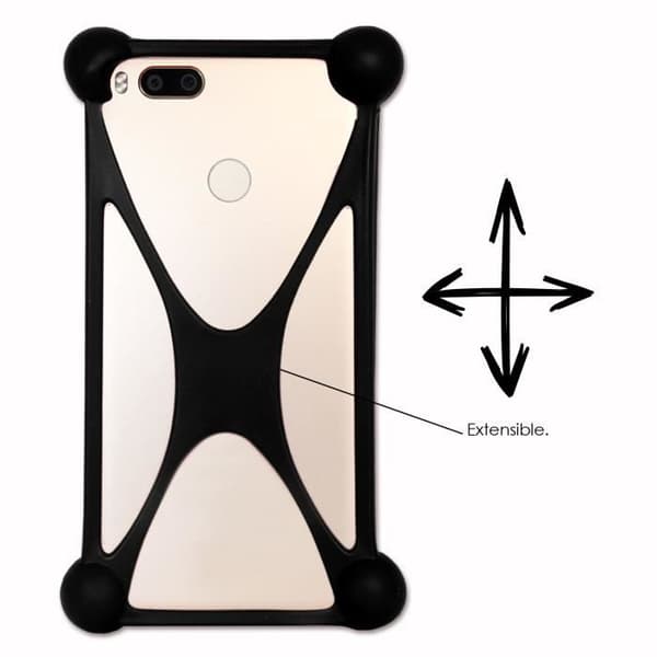 Super Pack för Realme Q2 Pro Stötsäker stötfångarfodral för + 1 MAXIMAL Hårdhet Skyddande härdat glas - SVART