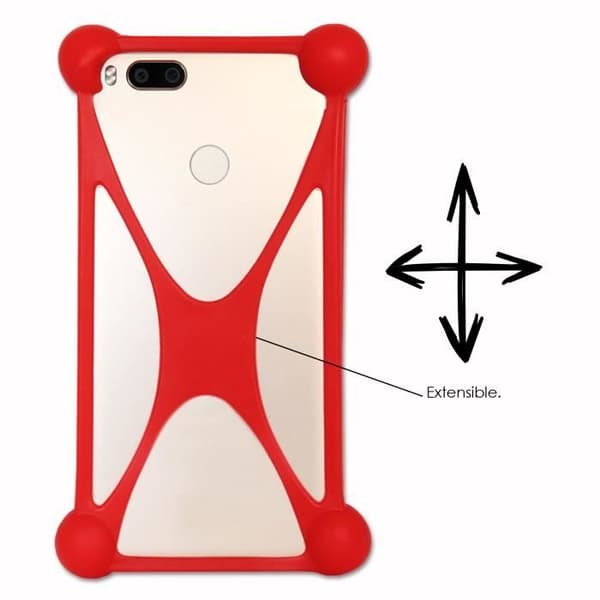 Super Pack för Realme C15 Qualcomm Shockproof Bumper Case för + 1 MAXIMAL Hårdhet Skyddande härdat glas - RÖD