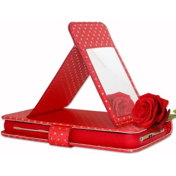 Smartphonefodral - PH26® - LG Neon Plus - Ekoskinn - Röd - Semi-hård
