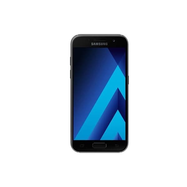 Samsung Galaxy A3 2017 Dedikerat svart foliofodral med fönster i läderlook och synliga sömmar av PH26®