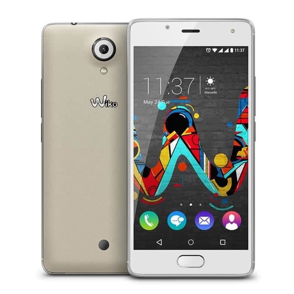 Wiko U-Feel 4G Svart foliofodral med fönster i konstläder med synliga sömmar av PH26®