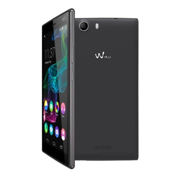 Wiko Ridge 4G Dedikerat svart folioskydd med fönster i läderstil med synliga sömmar från PH26®