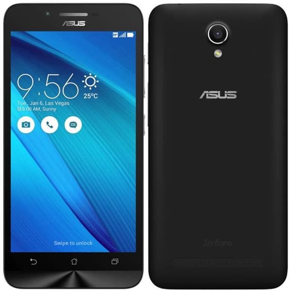 Cover - ASUS - ZENFONE GO 5.0 ZB500KL - Konstläder - Folio med fönster - Magnetisk