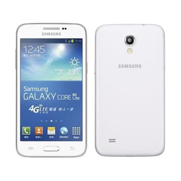 Samsung Galaxy CORE LITE G386 Dedikerat svart folioskydd med läderliknande fönster med synliga sömmar från PH26®