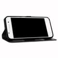 Miniatyrbild 2 av 4: Samsung Galaxy CORE LITE G386 Dedikerat svart folioskydd med läderliknande fönster med synliga sömmar från PH26®