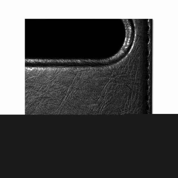 APPLE IPHONE 5G Dedikerat svart foliofodral med fönster i läderlook och synliga sömmar av PH26® KOMPAKTIBEL APPLE