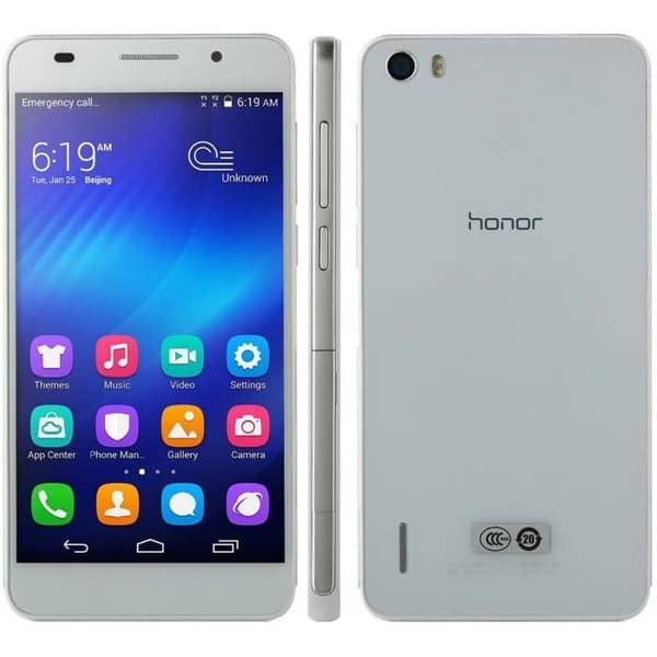 Huawei Honor 7 Heltäckande fodral i svart läderlook med synliga sömmar av PH26®
