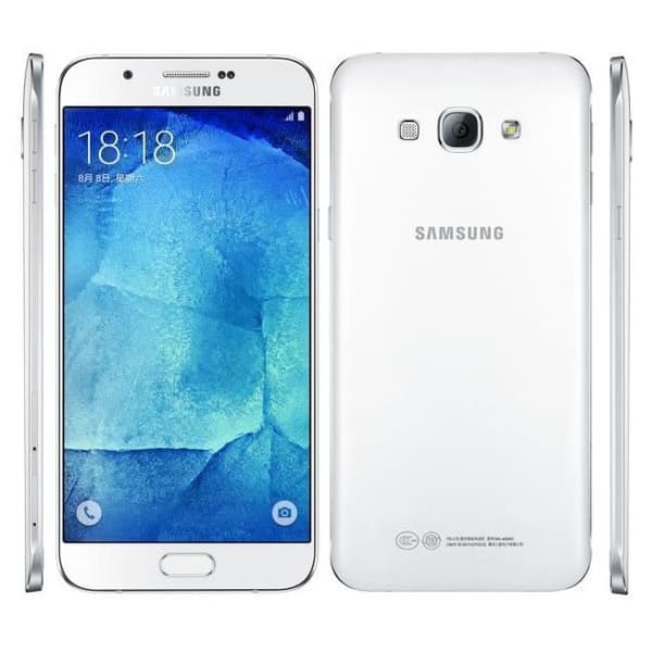 Telefonfodral - PH26® - Samsung Galaxy A8 A800 - Konstläder - Svart - Folio med fönster