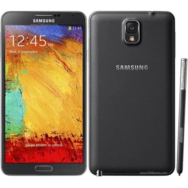 Samsung Galaxy Note 3 N9000 Dedikerat svart folioskydd med läderliknande fönster med synliga sömmar av PH26®