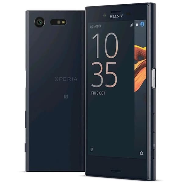 SONY XPERIA X COMPACT Särskild svart foliofodral med fönster i läderliknande material och synliga sömmar av PH26®