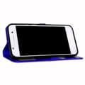 Miniatyrbild 2 av 4: APPLE IPHONE 5S Dedikerat blått folioskydd med läderliknande fönster med synliga sömmar från PH26® APPLE COMPATIBLE