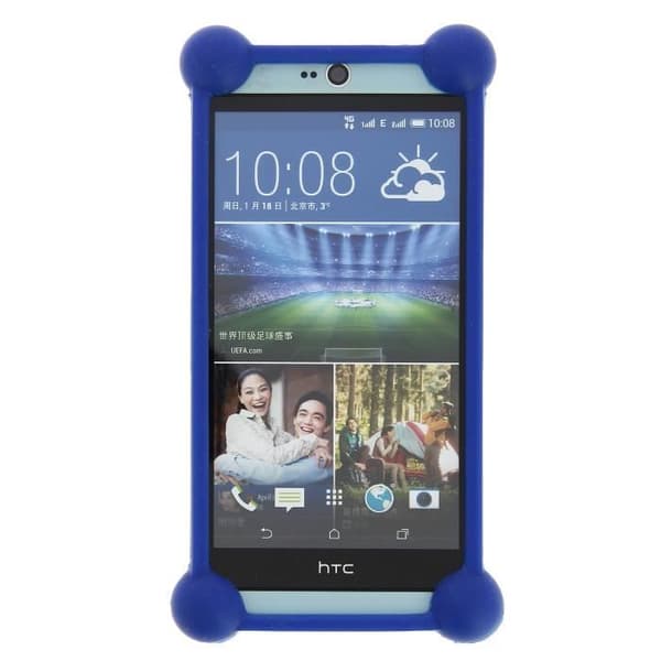 Samsung Galaxy J3 Emerge blå stötsäker stötfångare i kvalitetssilikon från PH26®
