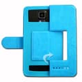 Miniatyrbild 3 av 4: Fodral för Xiaomi Redmi 8 - Xiaomi - Extra Slim - Ekologisk läder - 2 Fönster - Blå Turkos