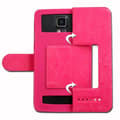 Miniatyrbild 3 av 4: Fuchsia rosa fodral för Xiaomi Redmi Note 9T Extra Slim X2 Kvalitet eko läder fönster magnetisk stängning