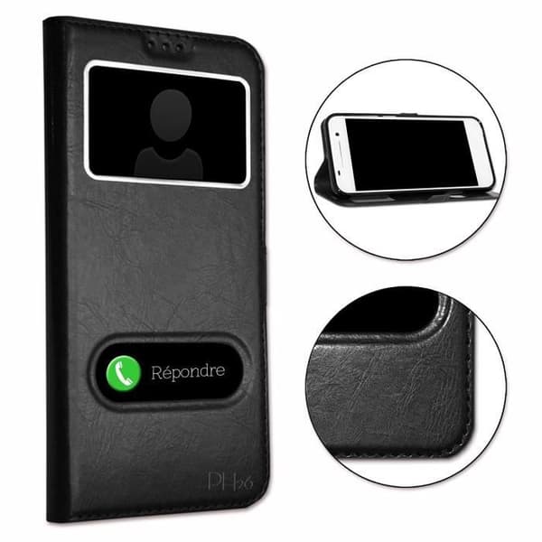 Fodral till Samsung Galaxy Note 10 Lite - SVART - Ekologiskt läder - Extra smalt - Halvstyvt - Magnetisk