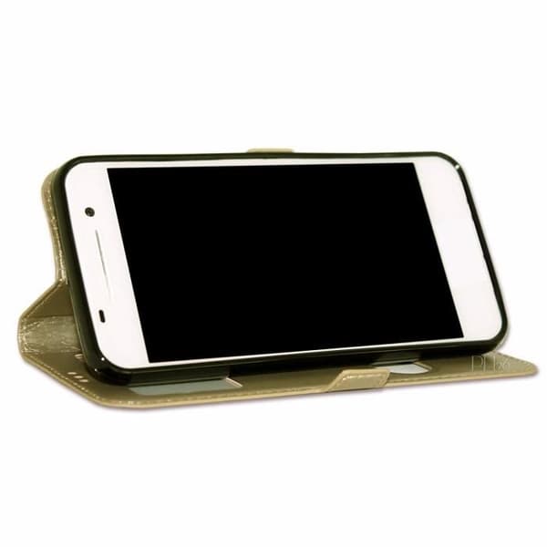 Coque Extra Slim - GULD - Samsung Galaxy S10 Plus - Syntetiskt läder - Magnetisk - Hård