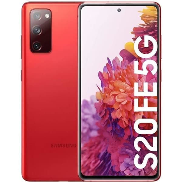Fodral till Samsung Galaxy S20 FE 5G - RÖD - Extra smalt - konstläder - Magnetisk - Halvstyvt