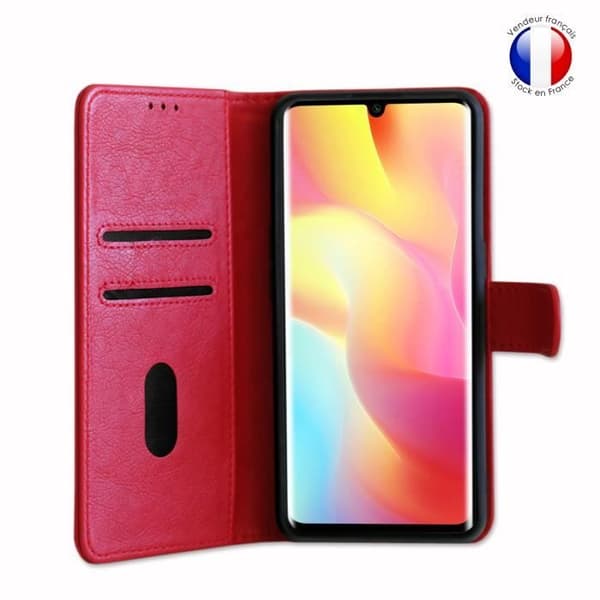 Plånboksfodral dedikerat till Xiaomi Redmi Note 10 Lite med magnetisk flik, kortlagring och videostöd - Blå