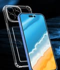 Pikkukuva 6 / 7: iPhone 15 Pro Max läpinäkyvä kotelo, jossa on sivukorttipidike - Kestävä ja kevyt
