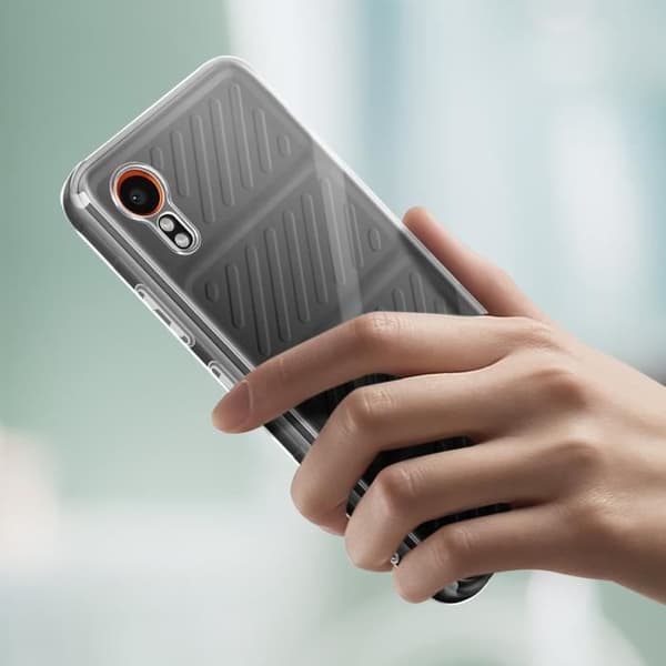 Fodral till Samsung Galaxy Xcover 7 Hard med 9H härdat glas 4smarts Transparent