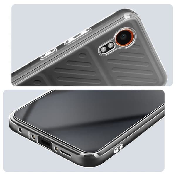 Fodral till Samsung Galaxy Xcover 7 Hard med 9H härdat glas 4smarts Transparent