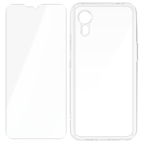 Fodral till Samsung Galaxy Xcover 7 Hard med 9H härdat glas 4smarts Transparent