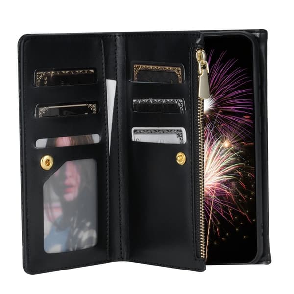 SKALO Samsung A55 5G Evelope Clutch 8-Lokeroa - Musta