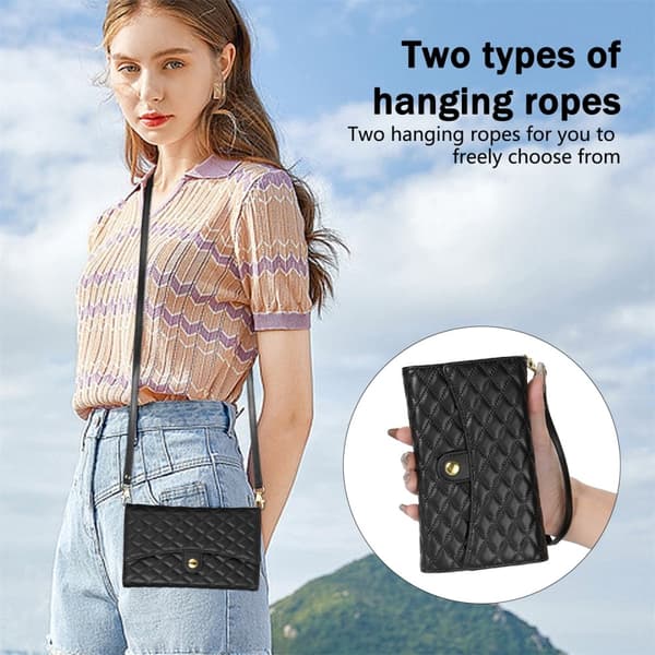 SKALO Samsung A55 5G Evelope Clutch 8-Lokeroa - Musta