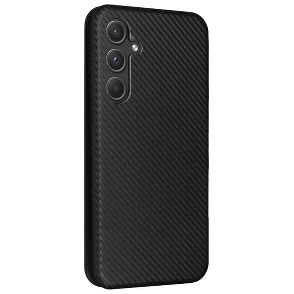 SKALO Samsung A55 5G Carbon Fiber Plånboksfodral - Svart