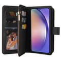 Pikkukuva 4 / 11: SKALO Samsung A55 5G Big Wallet 17-lokeroa Lompakkokotelo - Musta