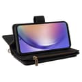 Pikkukuva 6 / 11: SKALO Samsung A55 5G Big Wallet 17-lokeroa Lompakkokotelo - Musta