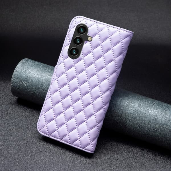 SKALO Samsung A55 5G BINFEN COLOR Tikattu Lompakko - Violetti