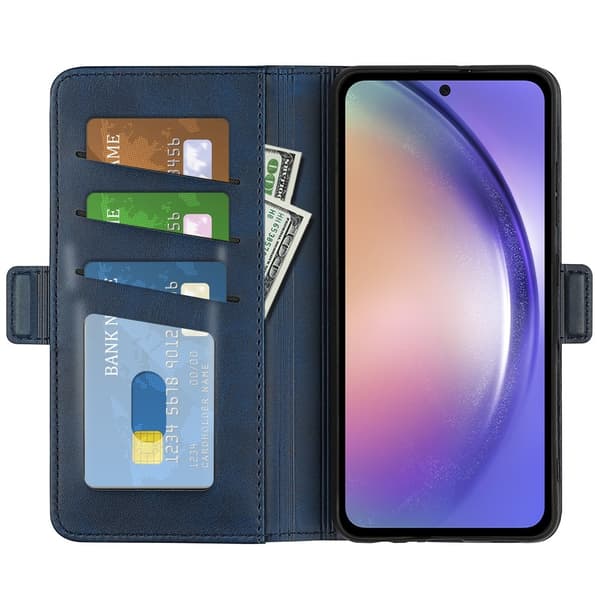 SKALO Samsung A55 5G Premium Plånboksfodral - Blå