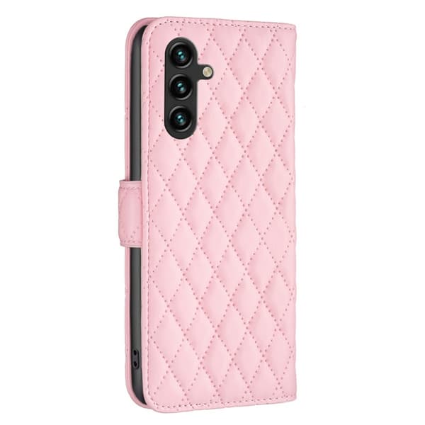 SKALO Samsung A55 5G BINFEN COLOR Quiltat Plånbok - Rosa