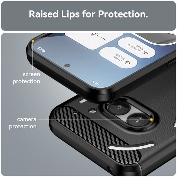 SKALO Nothing Phone (2a) Armor Carbon Stöttåligt TPU-skal