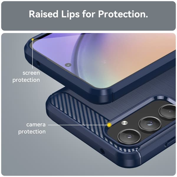 SKALO Samsung A55 5G Armor Carbon Stødsikker TPU-cover