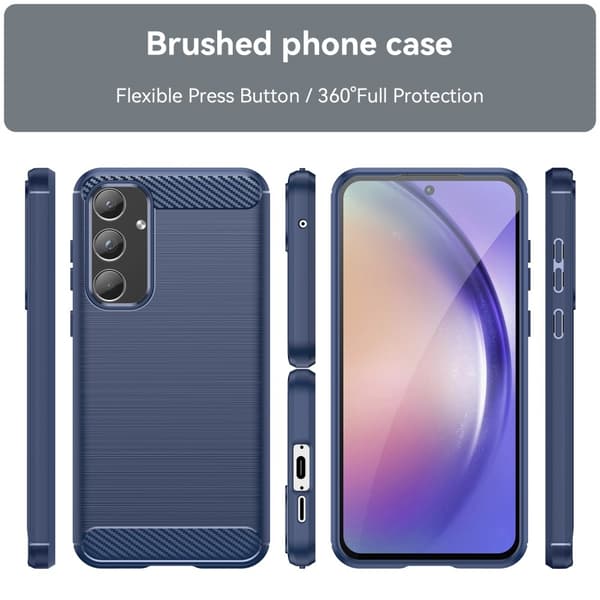 SKALO Samsung A55 5G Armor Carbon Stødsikker TPU-cover