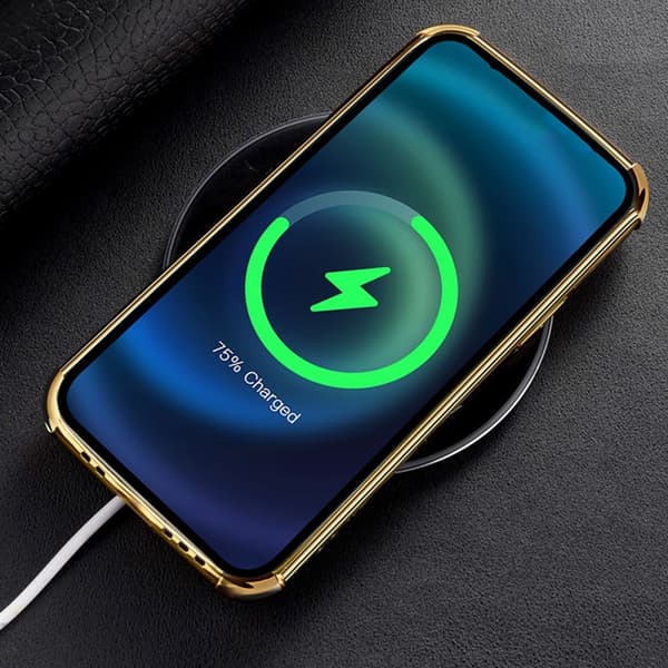 SKALO Samsung A35 5G Krokotiili Kultainen Reuna Kuori - Vihreä