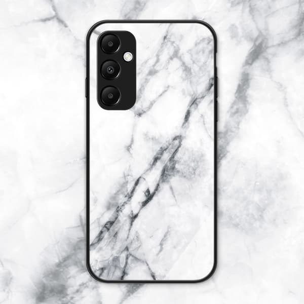 SKALO Samsung A35 5G Marmori karkaistu lasi TPU-suojakuori - #4
