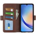 Pikkukuva 3 / 6: SKALO Samsung A35 5G Premium Wallet Lompakkokotelo - Ruskea