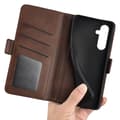 Pikkukuva 2 / 6: SKALO Samsung A35 5G Premium Wallet Lompakkokotelo - Ruskea