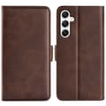 Pikkukuva 1 / 6: SKALO Samsung A35 5G Premium Wallet Lompakkokotelo - Ruskea