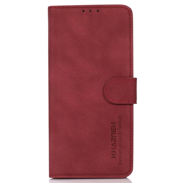 SKALO Samsung A35 5G KHAZNEH Plånboksfodral i PU-Läder - Röd