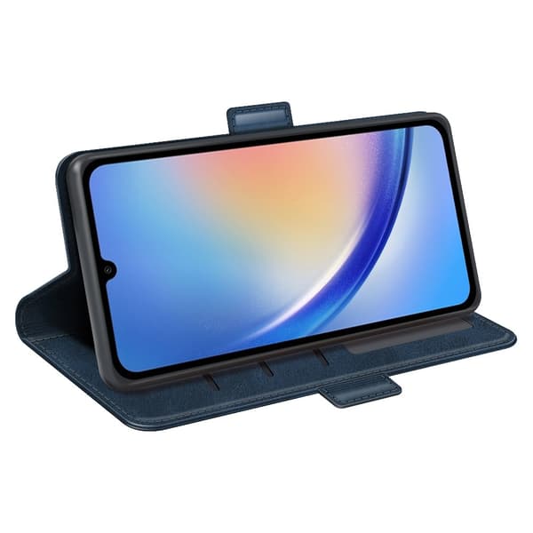 SKALO Samsung A35 5G Premium Wallet Flip Cover - Blå