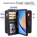 Pikkukuva 8 / 11: SKALO Samsung A35 5G 10-lokeroa Lompakkokotelo - Musta