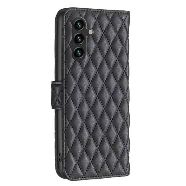 SKALO Samsung A35 5G BINFEN COLOR Tikattu Lompakko - Musta