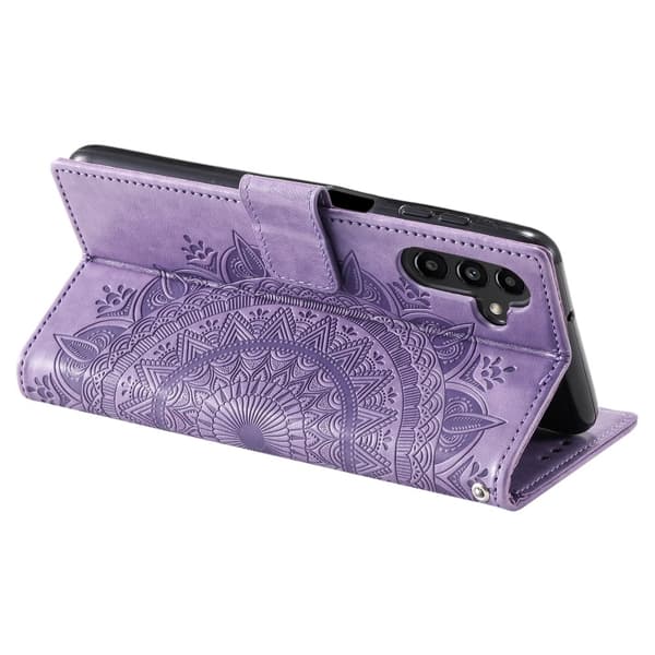 SKALO Samsung A55 5G Mandala Flip Cover - Lilla