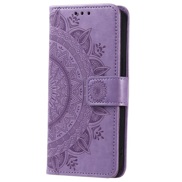 SKALO Samsung A55 5G Mandala Flip Cover - Lilla