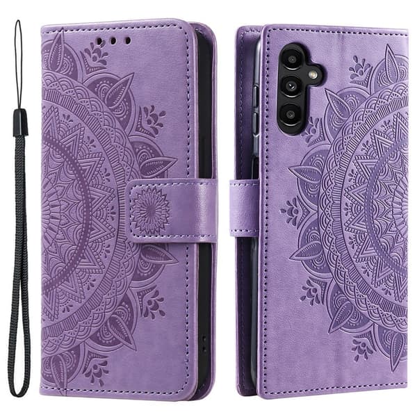 SKALO Samsung A55 5G Mandala Flip Cover - Lilla