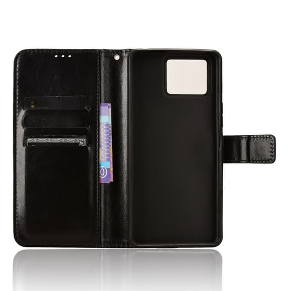 SKALO Asus Zenfone 11 Ultra 5G Crazy Horse Pungetui PU læder - Sort